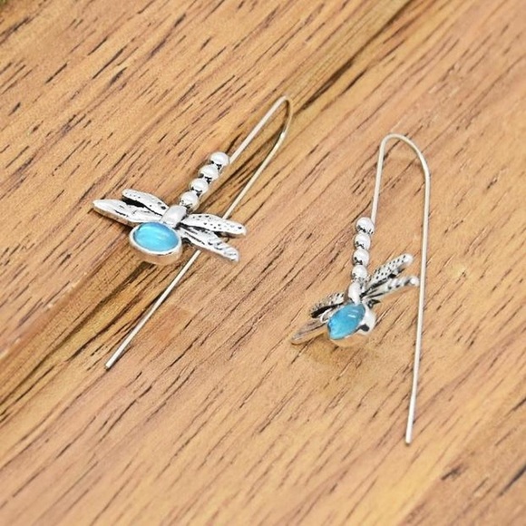 Dragonfly Wire Earrings - Picture 4 of 5